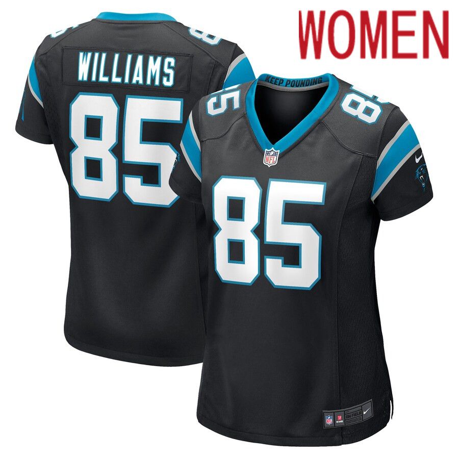 Women Carolina Panthers #85 Preston Williams Nike Black Game Player NFL Jersey->women nfl jersey->Women Jersey